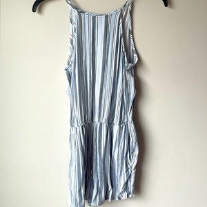 Blue striped jumpsuit